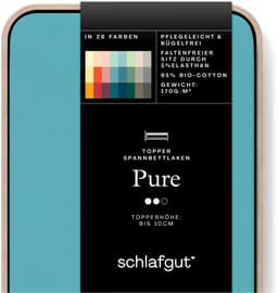 Schlafgut Spannbettlaken PURE TOPPER | Türkis