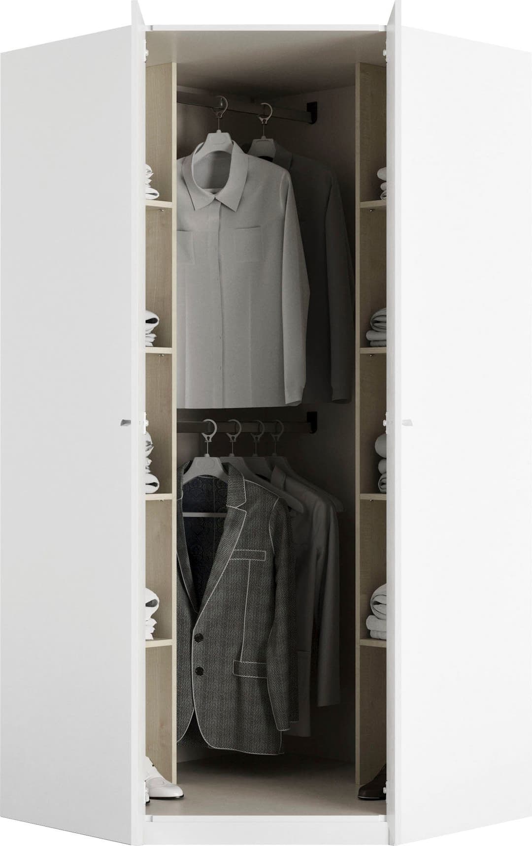 priess Eckkleiderschrank Barcelona | Weiß
