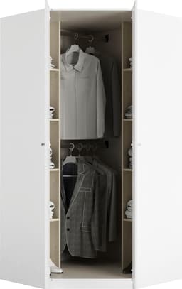 priess Eckkleiderschrank Barcelona | Weiß