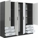 FORTE Kleiderschrank Jupiter | Mehrfarbig 4