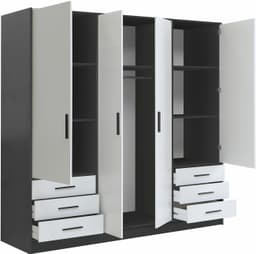 FORTE Kleiderschrank Jupiter | Mehrfarbig