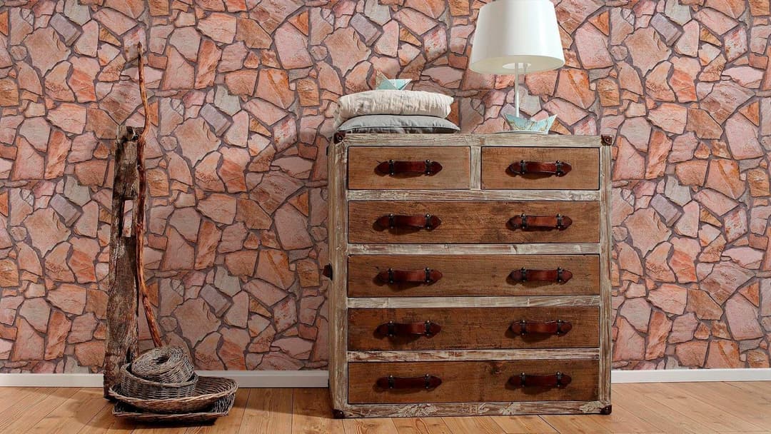 living walls Vliestapete Best of Wood`n Stone 2nd Edition | Braun