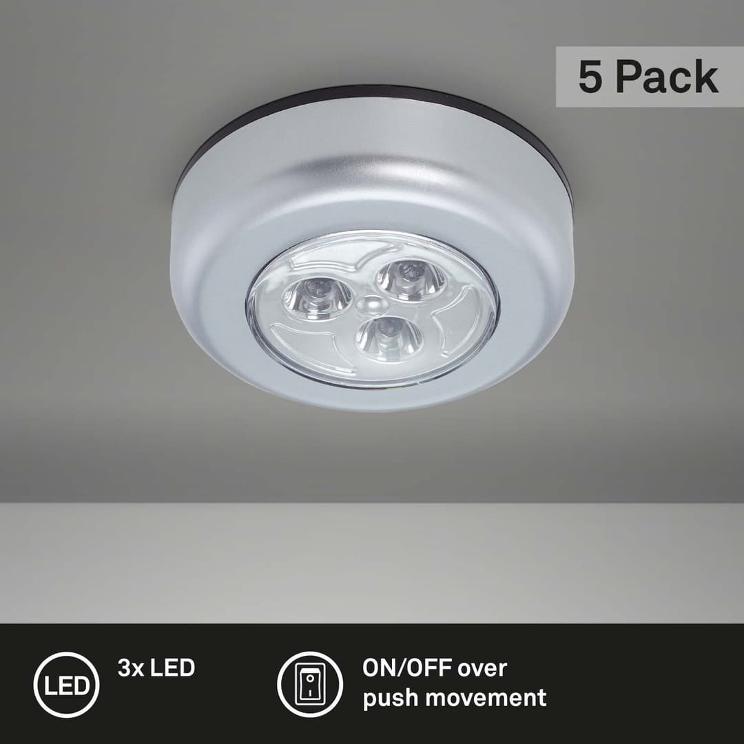Briloner Leuchten LED Push Light | Grau