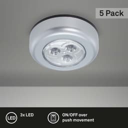 Briloner Leuchten LED Push Light | Grau