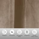 LeGer Home by Lena Gercke Vorhang Samt Ladina | Beige 3