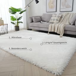 OTTO home Hochflor-Teppich Micro exclusiv | Weiß