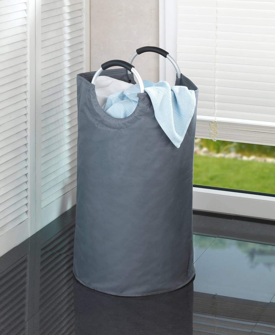 WENKO Wäschesack Jumbo | Grau