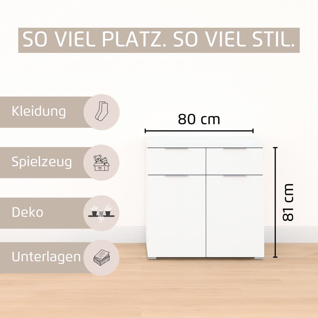 rauch Kombikommode Sideboard CORTONA | Weiß