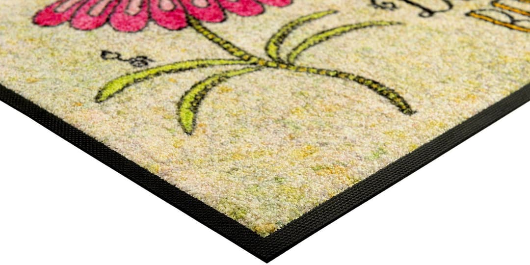 wash+dry by Kleen-Tex Fußmatte Bee Happy | Mehrfarbig