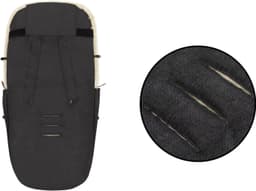Fillikid Fußsack Bernina Style mit Lammfell | Grau