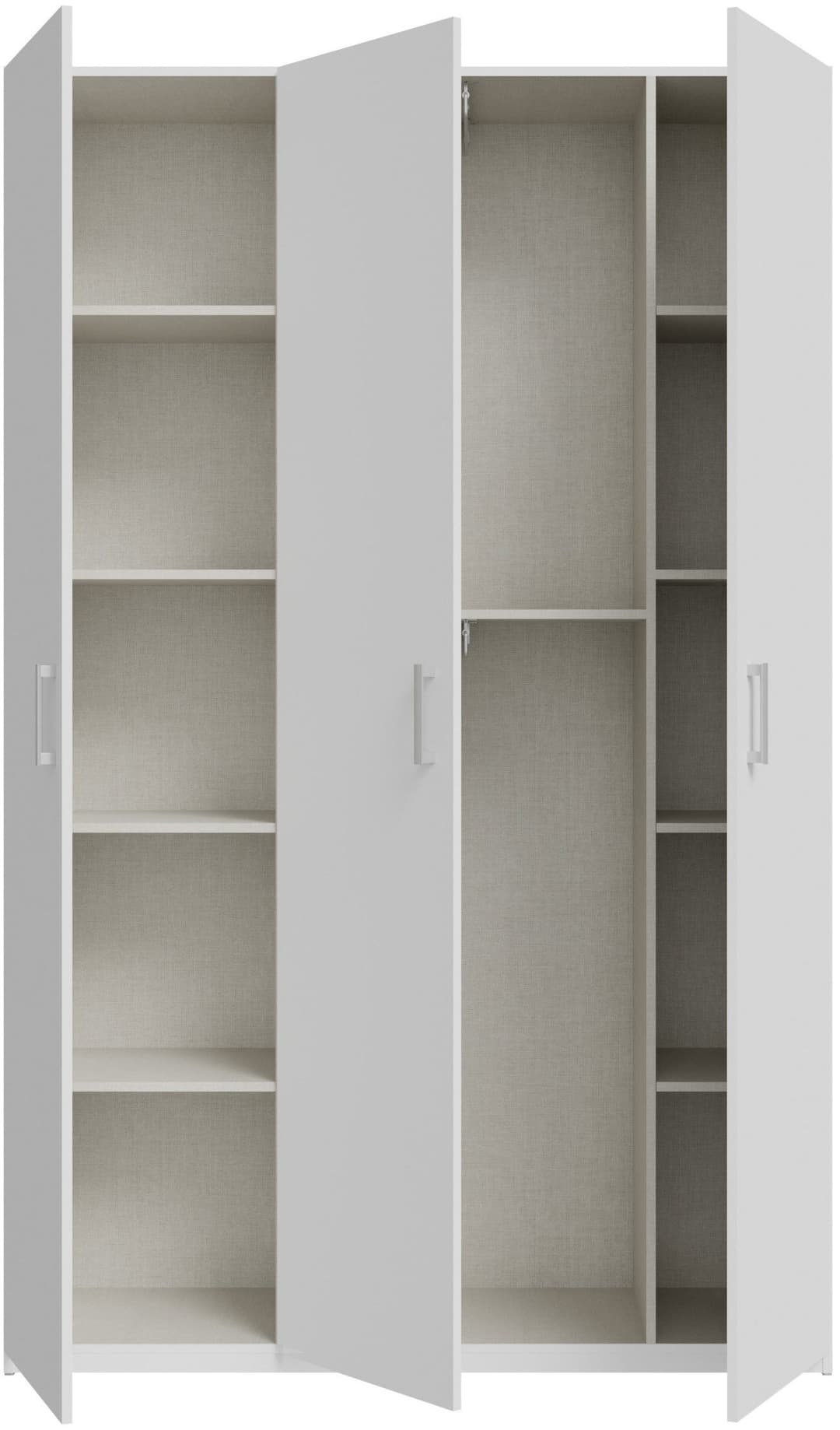 FORTE Kleiderschrank | Weiß