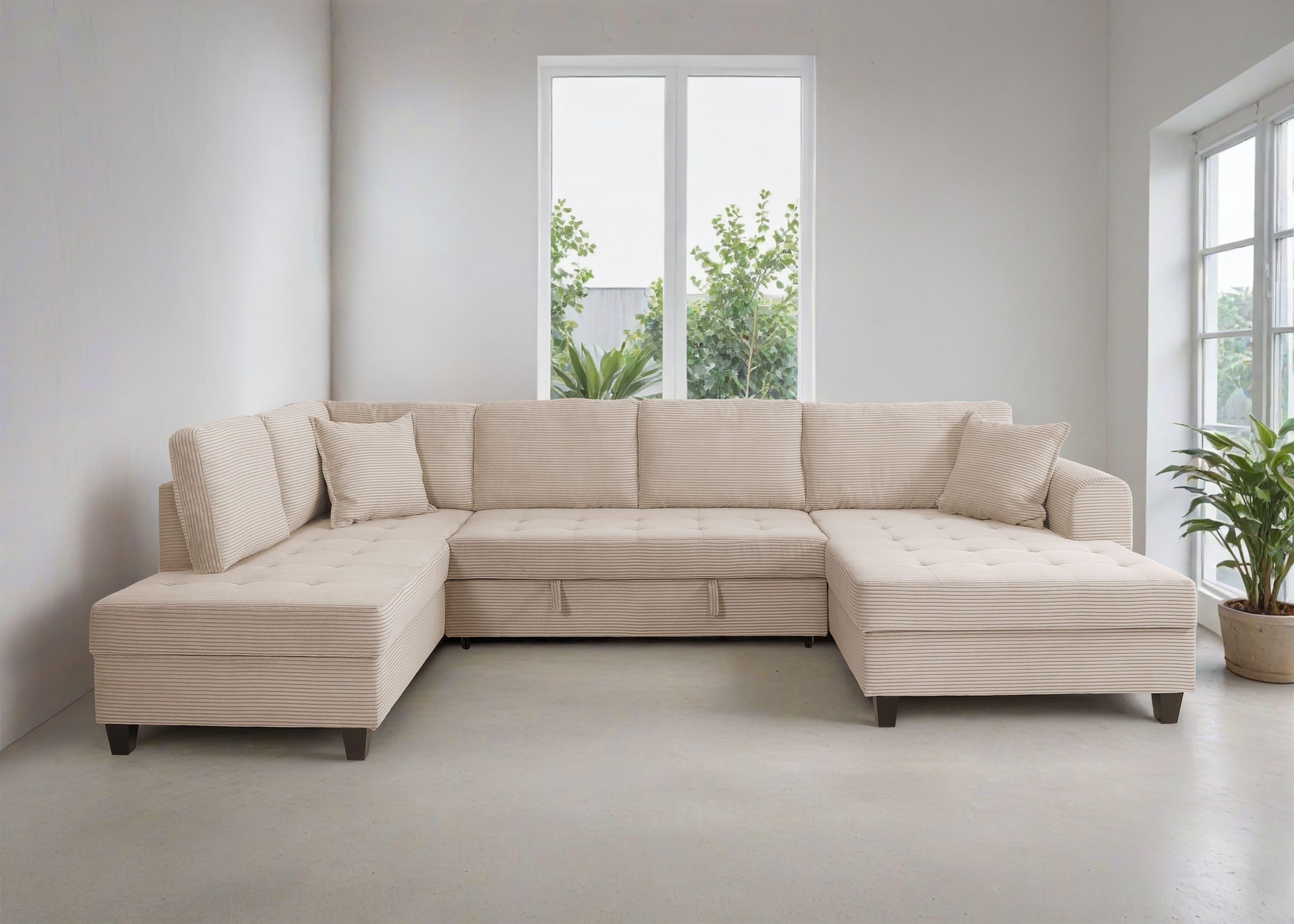 Trends by HG Wohnlandschaft Moritz U-Form | Beige