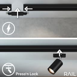 Briloner Leuchten Schienensystem-Sets RAIL | Schwarz