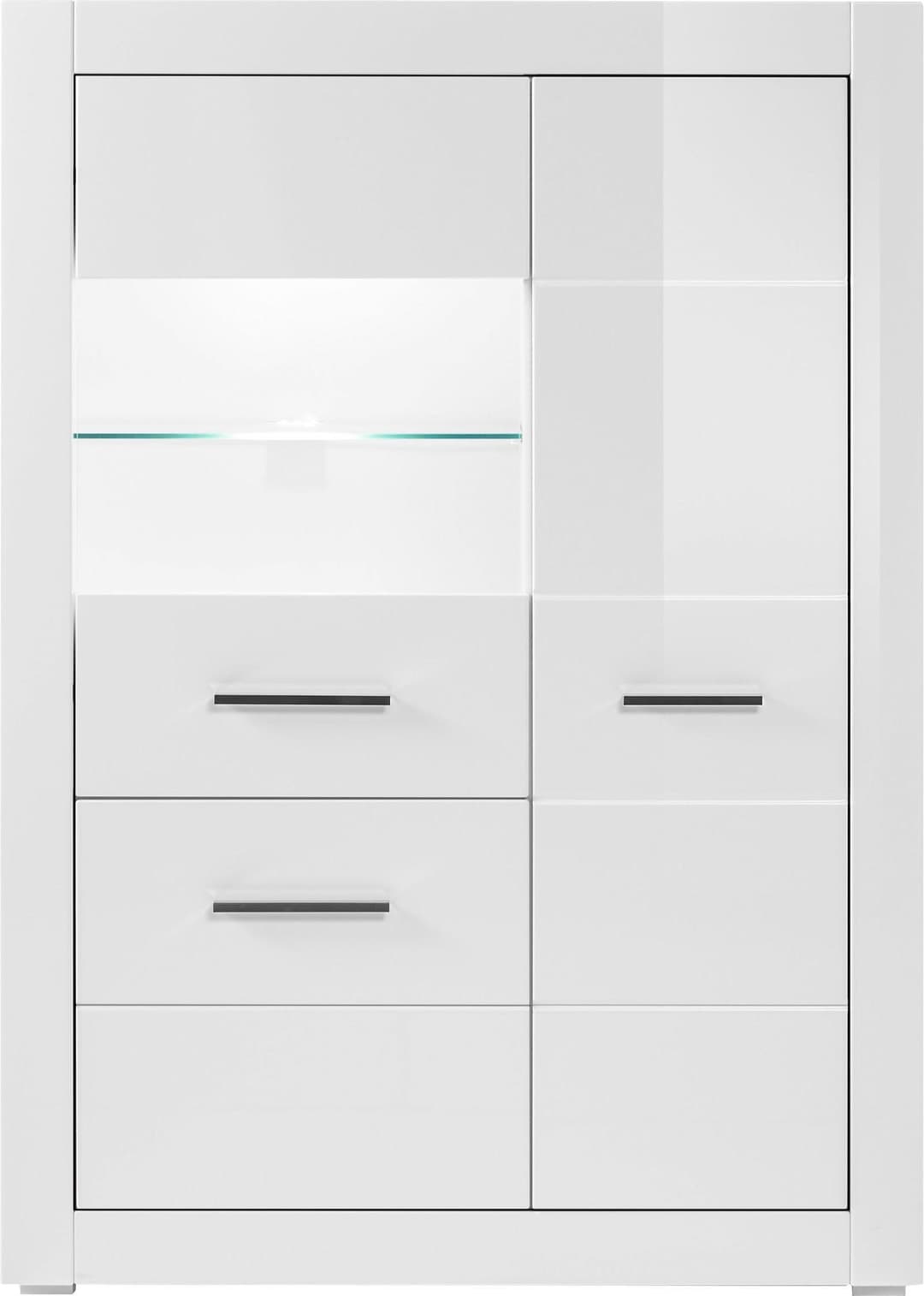 Home affaire Vitrine BIANCO Höhe 142 cm | Weiß