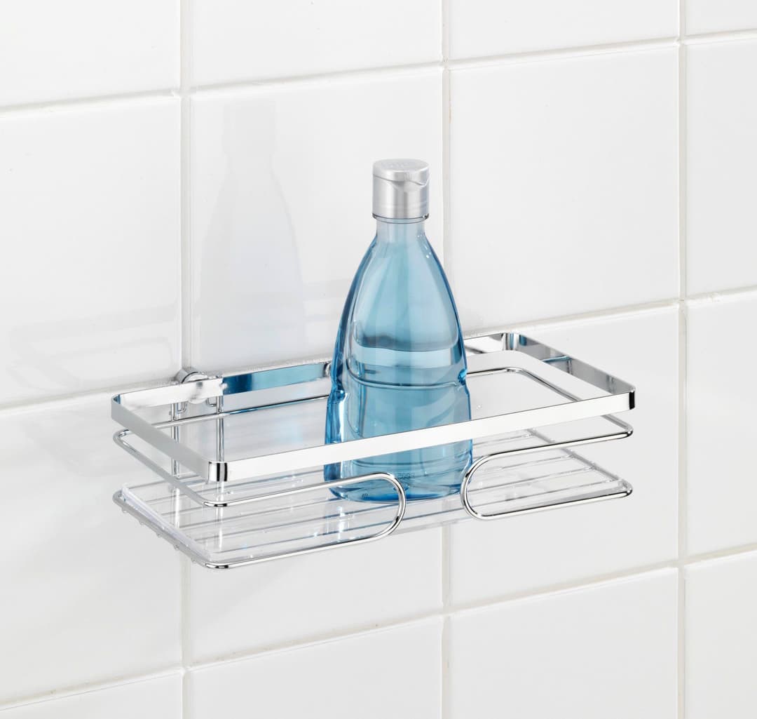 Wenko Duschablage Premium, 1 Etage | Silber