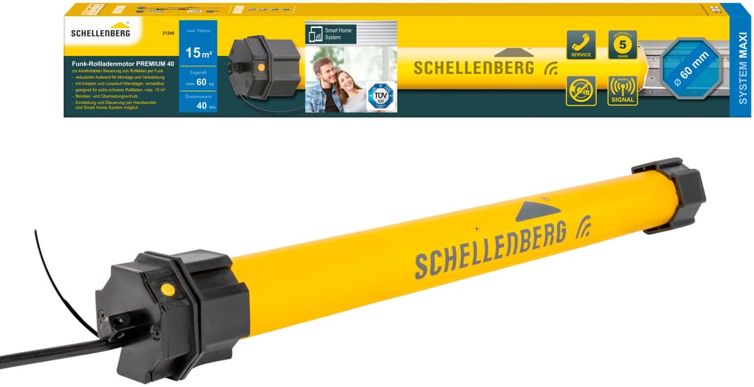 SCHELLENBERG Rollladenmotor Premium | Gelb