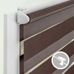 Doppelrollo Duo Rollo Klemmfix | Braun