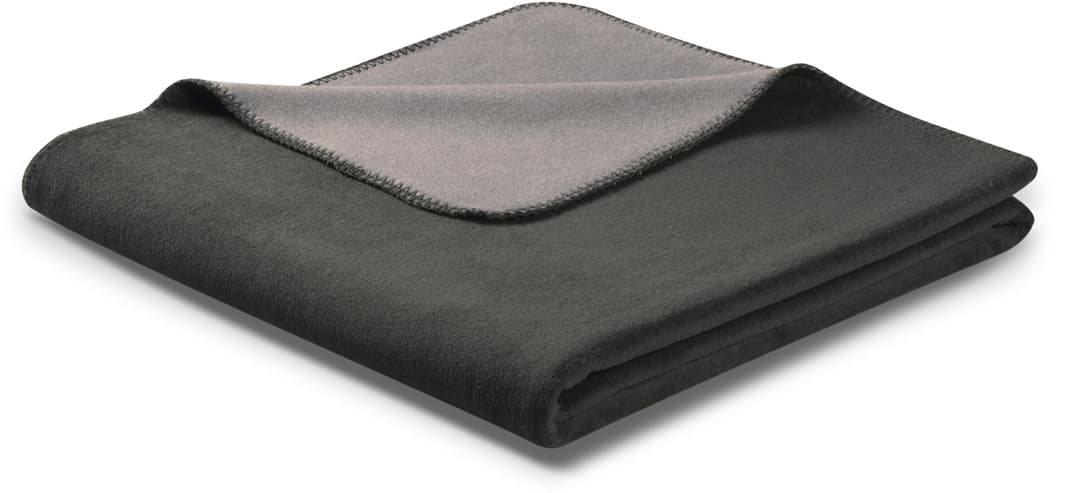 Biederlack Wohndecke Doubleface | Grau