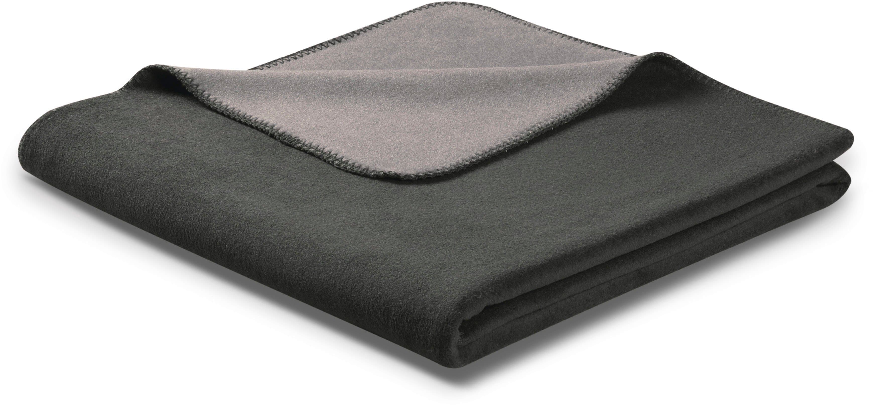 Biederlack Wohndecke Doubleface | Grau
