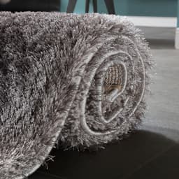 Paco Home Touch 100 Hochflor-Teppich | Grau
