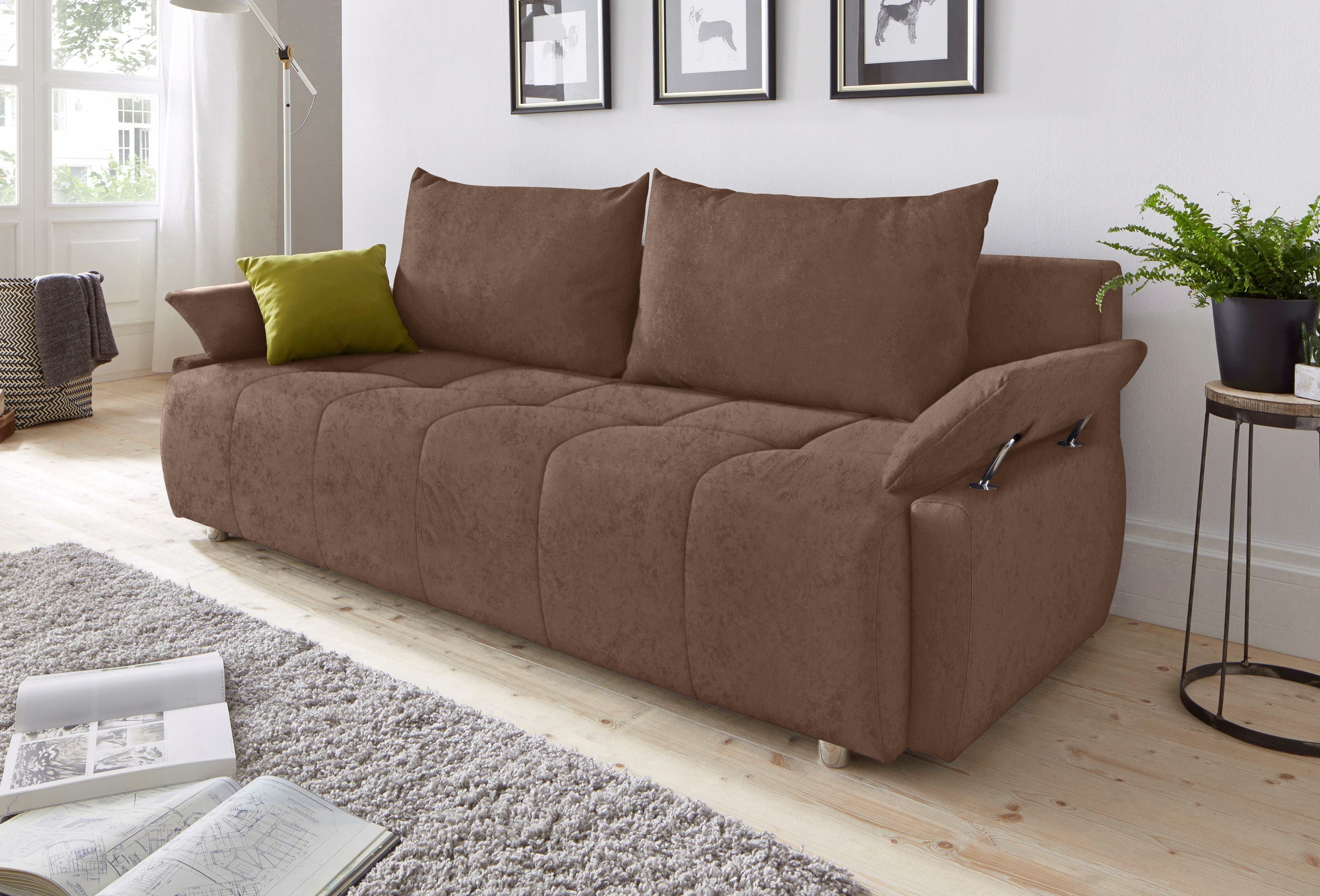 COLLECTION AB Schlafsofa Funtastic | Braun