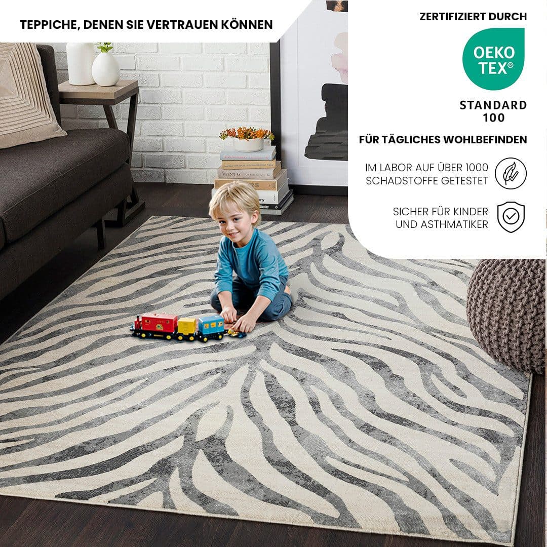 Livabliss Teppich LUANDA | Grau