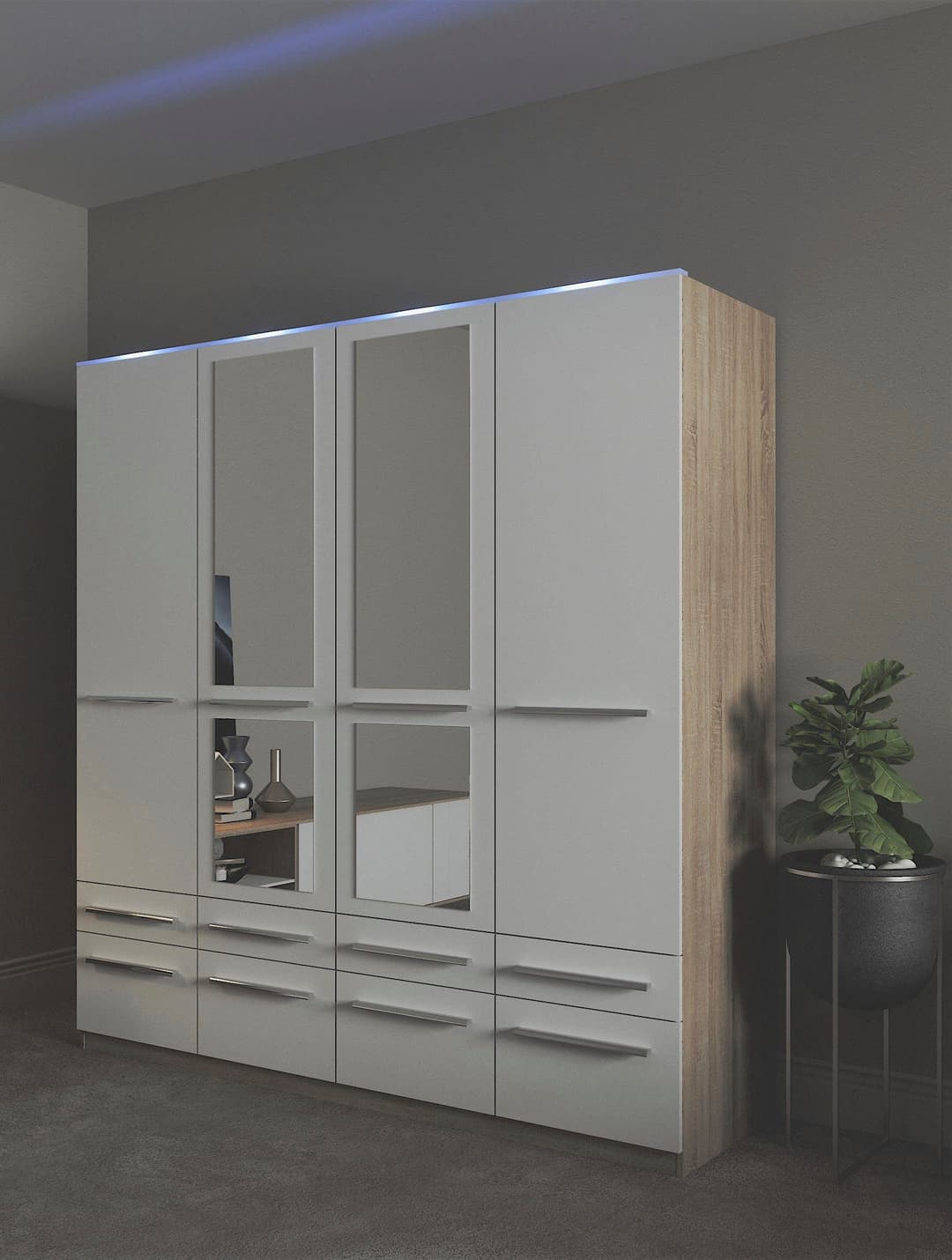 priess Kleiderschrank Barcelona | Holztöne