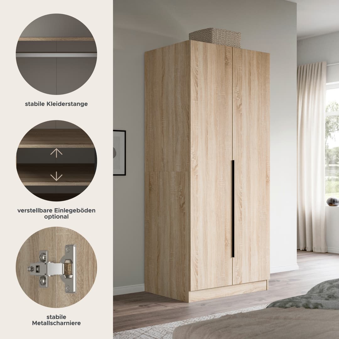 Home affaire Kleiderschrank Skarde | Holztöne