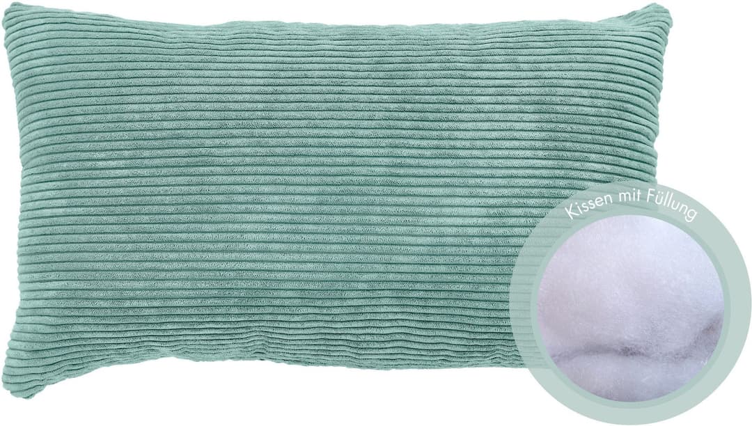 Andiamo Dekokissen Cord Kissen Emy | Grün