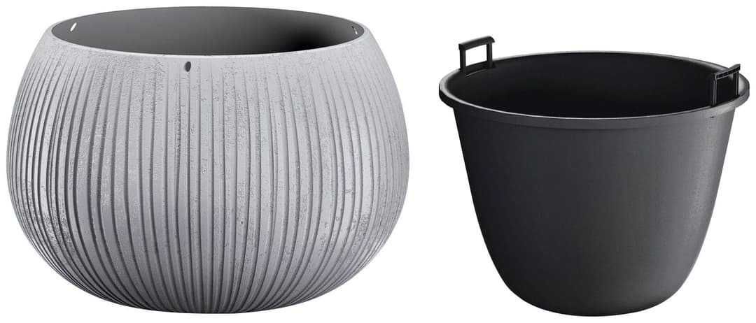 Prosperplast Blumentopf Beton Bowl | Grau