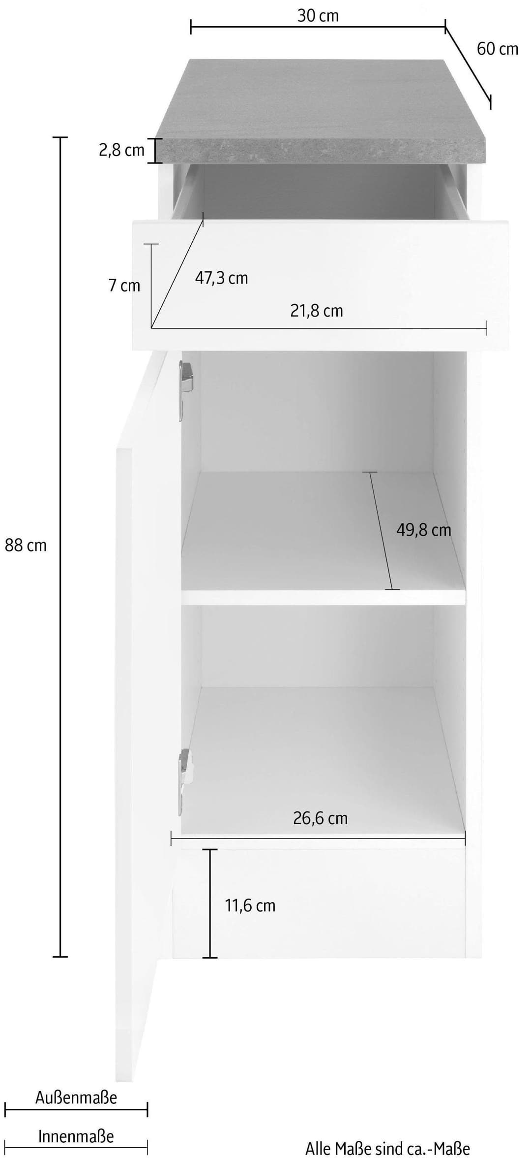 OPTIFIT Unterschrank Roth | Holztöne