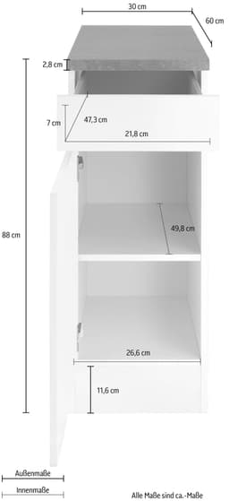 OPTIFIT Unterschrank Roth | Holztöne