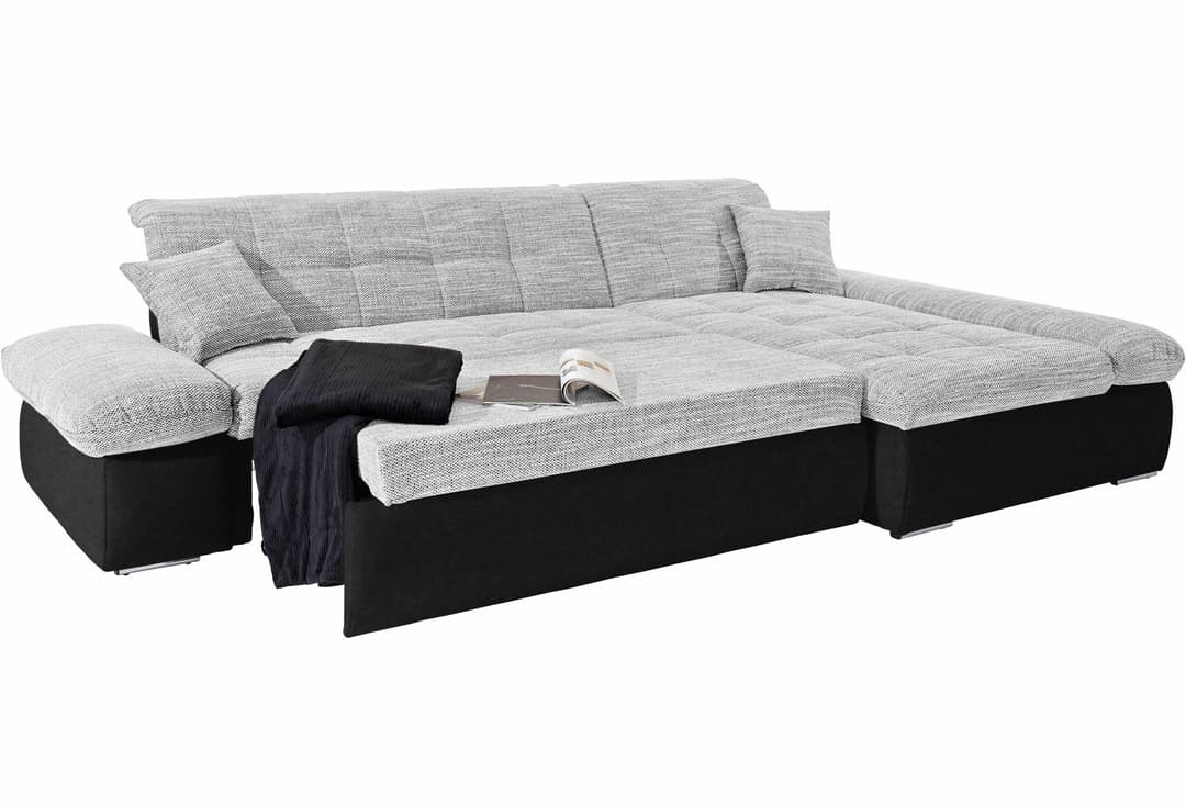 DOMO collection Ecksofa Moric | Schwarz