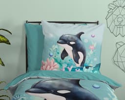 PURE luxury collection Kinderbettwäsche Splash | Blau