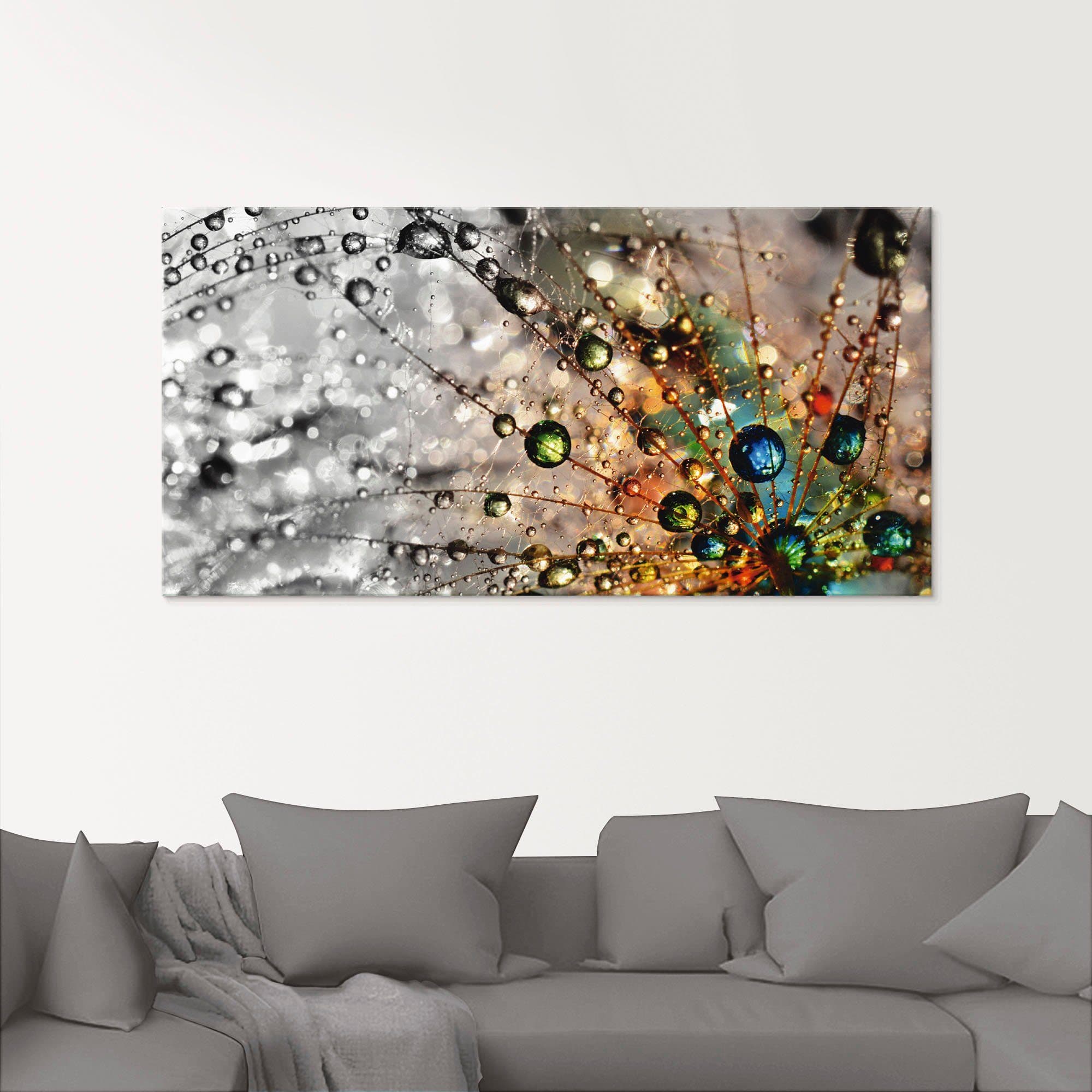 Artland Glasbild Farbenfrohe Natur, Blumen | Mehrfarbig
