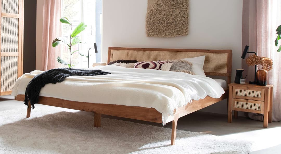 Home affaire Bett Hällevik Doppelbett | Holztöne