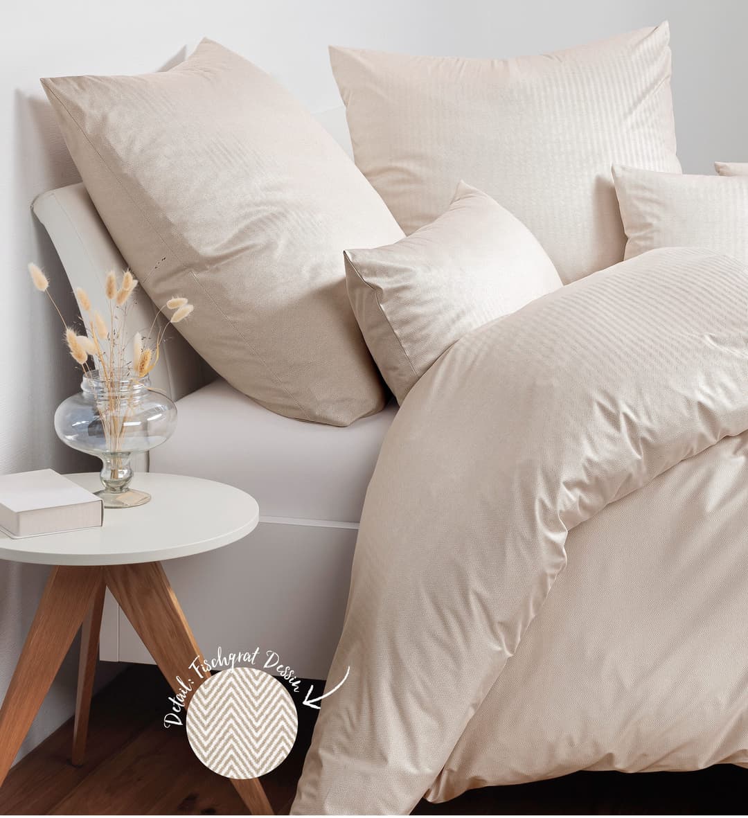 Janine Bettwäsche Interlock-Jersey | Beige