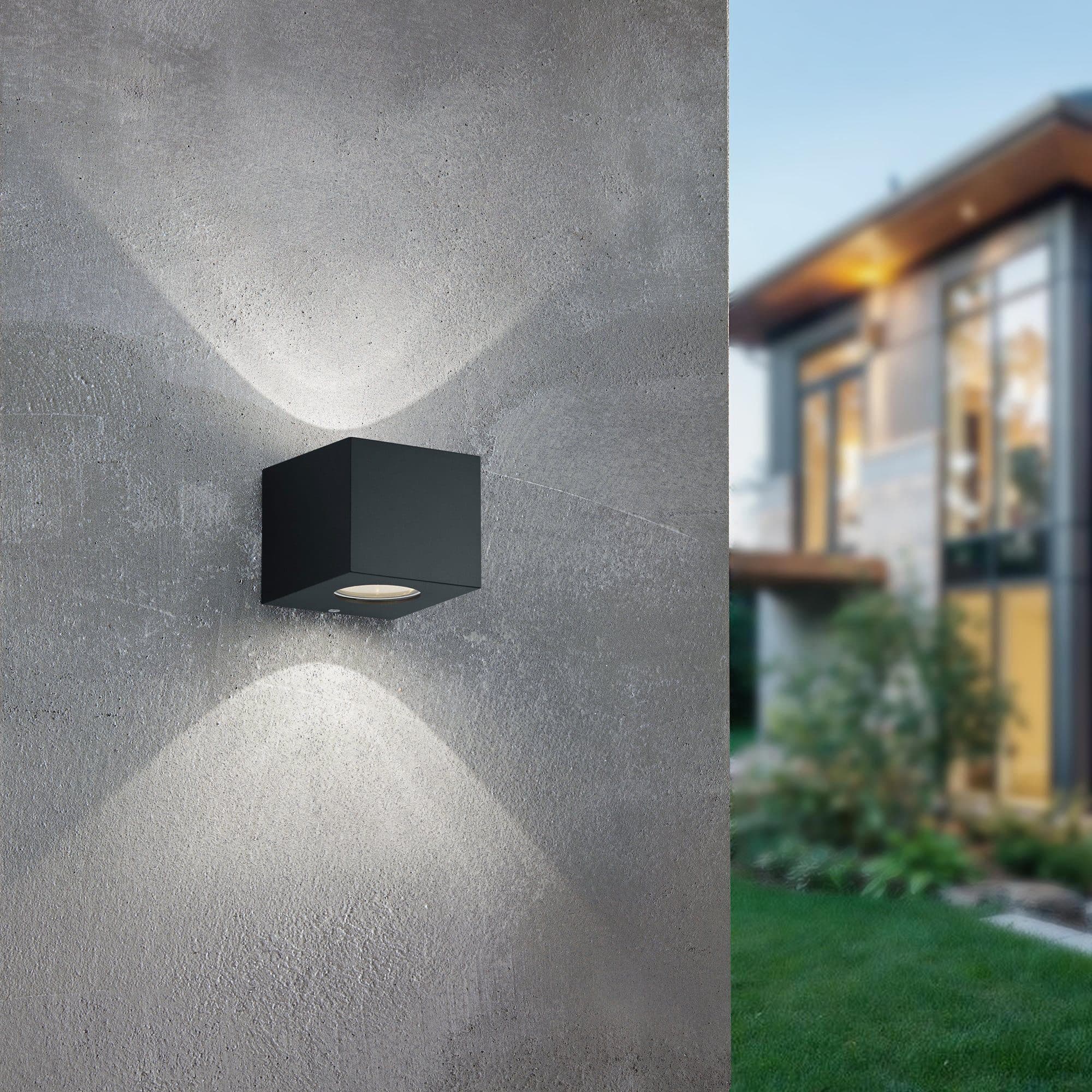 Reality Leuchten LED Außen-Wandleuchte Cordoba | Schwarz