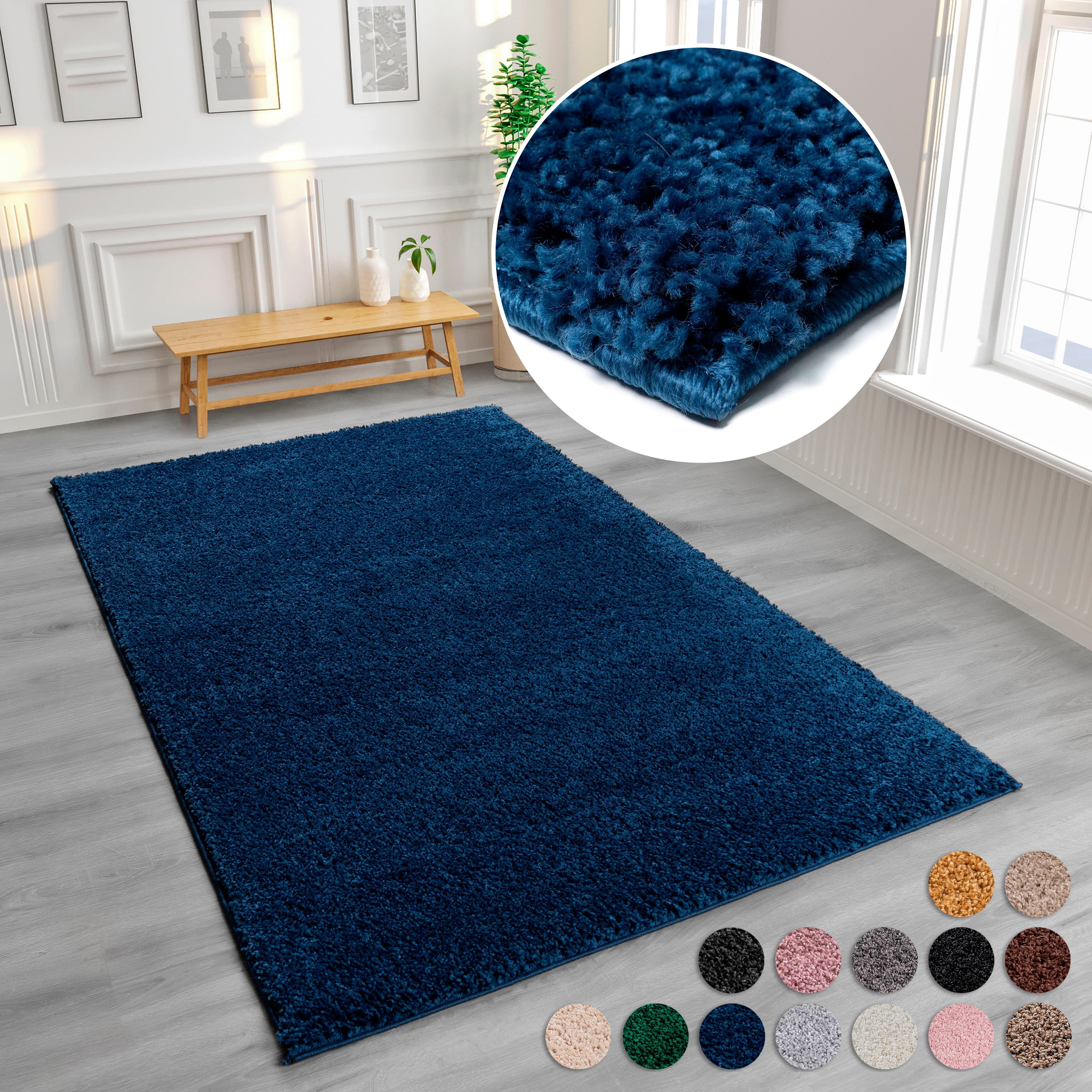 OTTO home Hochflor-Teppich Viva Shaggy | Blau