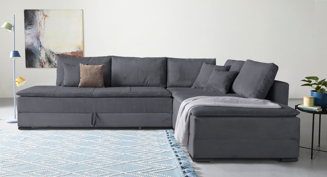 Home affaire Ecksofa Night & Day L-Form | Grau