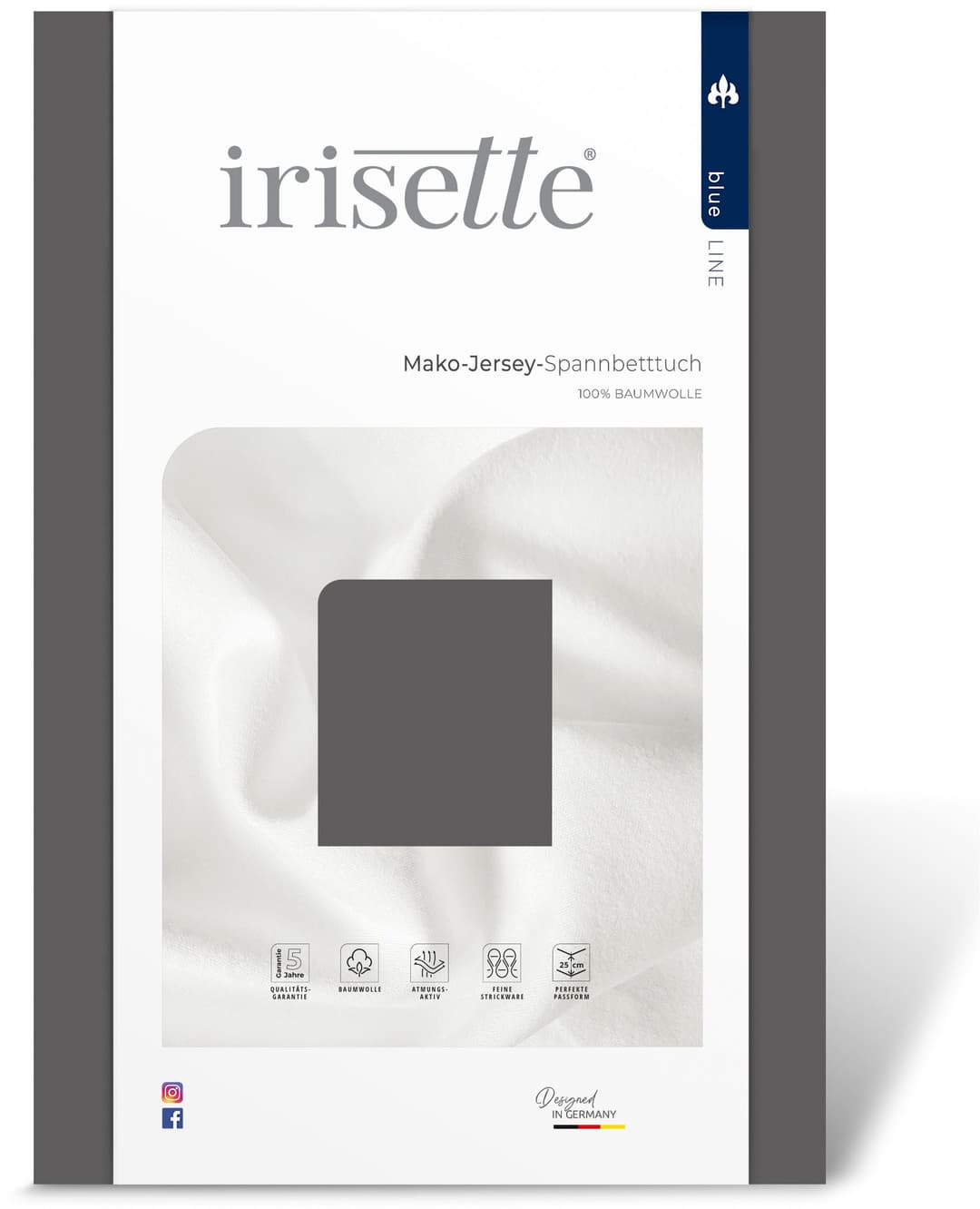 Irisette Spannbettlaken Jupiter | Grau