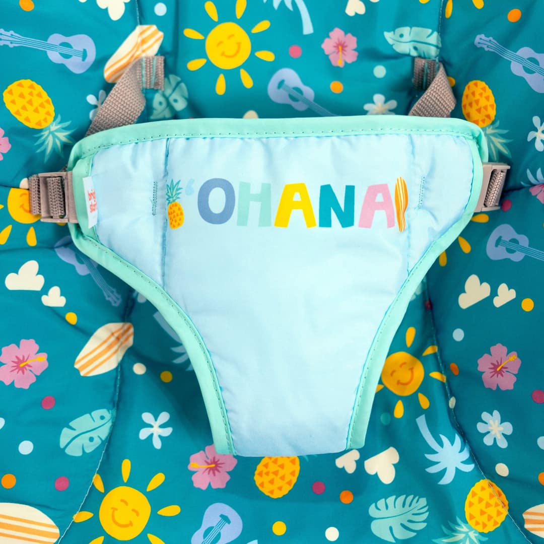 Bright Starts Babywippe Stitch Ohana Paradise Vibrating Bouncer | Blau