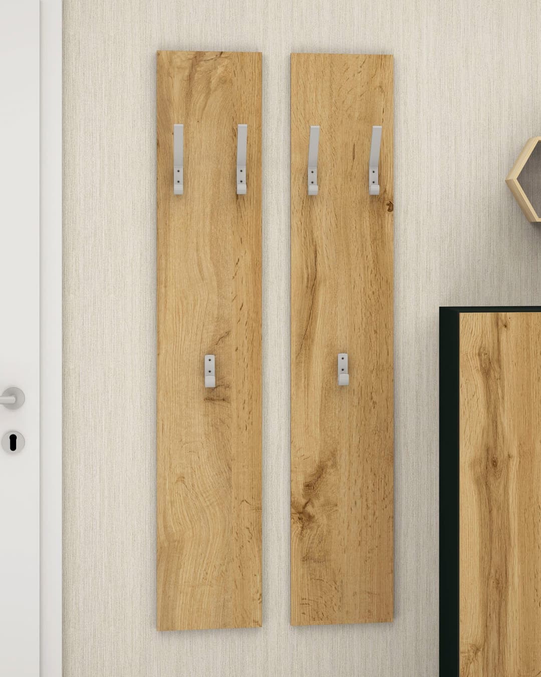 borchardt Möbel Garderobenpaneel Vaasa (2 St) | Holztöne