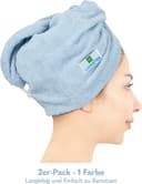 HAMMETEX Turban-Handtuch 2er Set | Blau 2