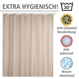 WENKO Duschvorhang Uni Beige | Beige