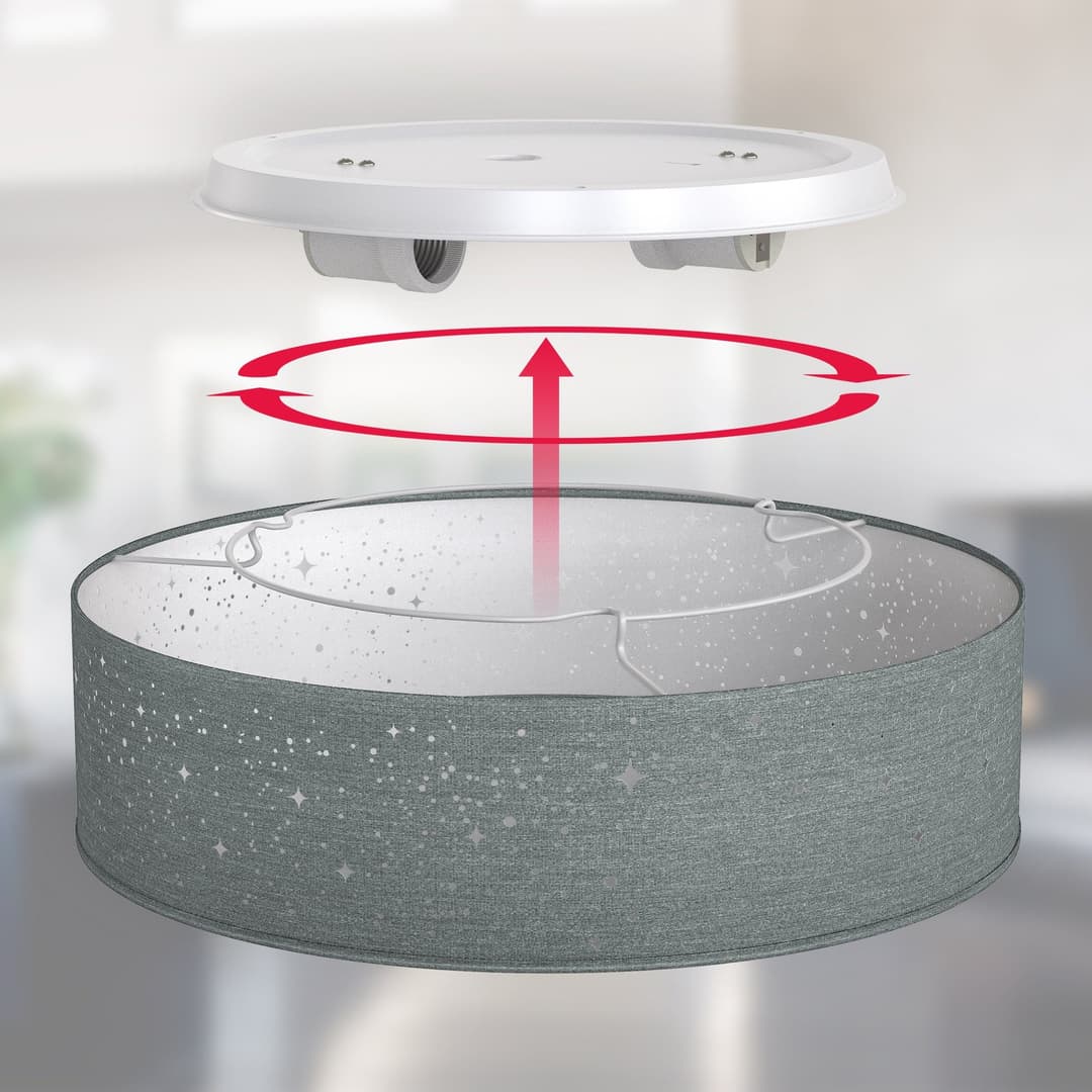 B.K.Licht LED Deckenleuchte | Grau