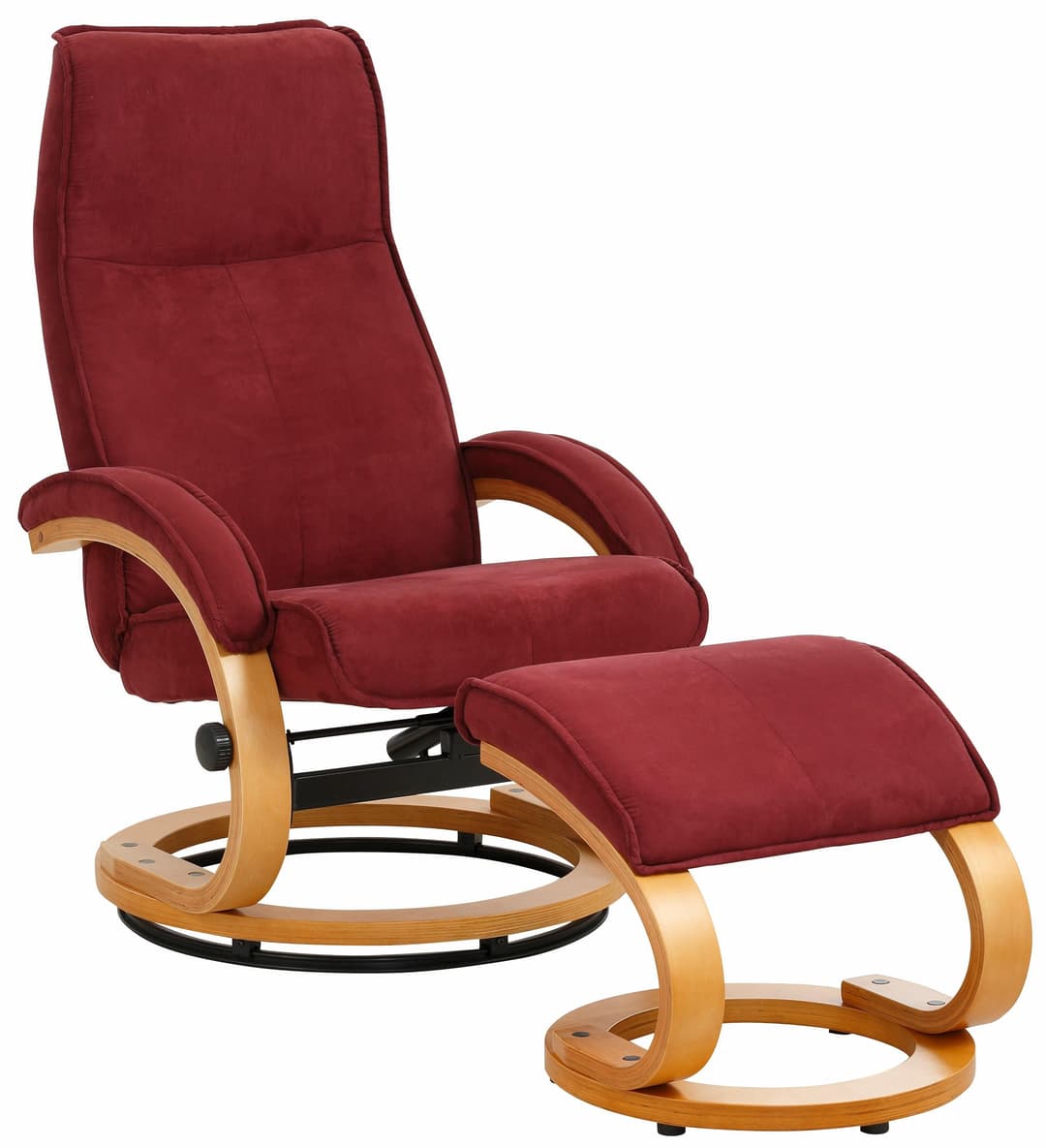 Home affaire Relaxsessel mit Hocker PARIS | Rot