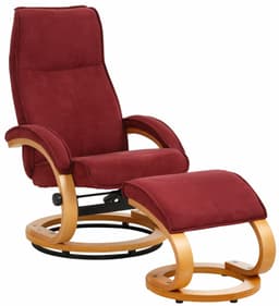 Home affaire Relaxsessel mit Hocker PARIS | Rot
