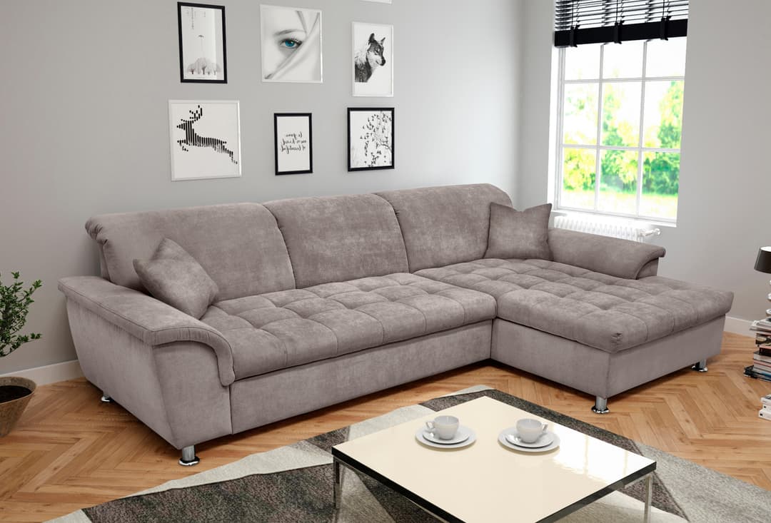 DOMO collection Ecksofa Franzi | Braun