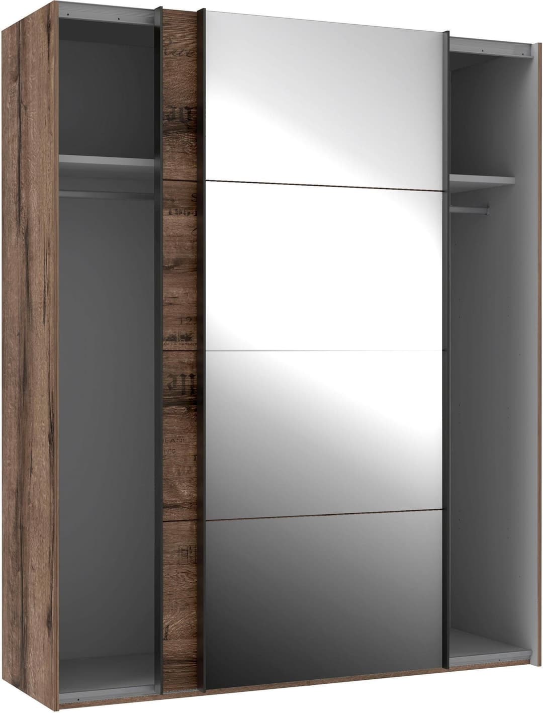 FORTE Schwebetürenschrank Jacky | Holztöne